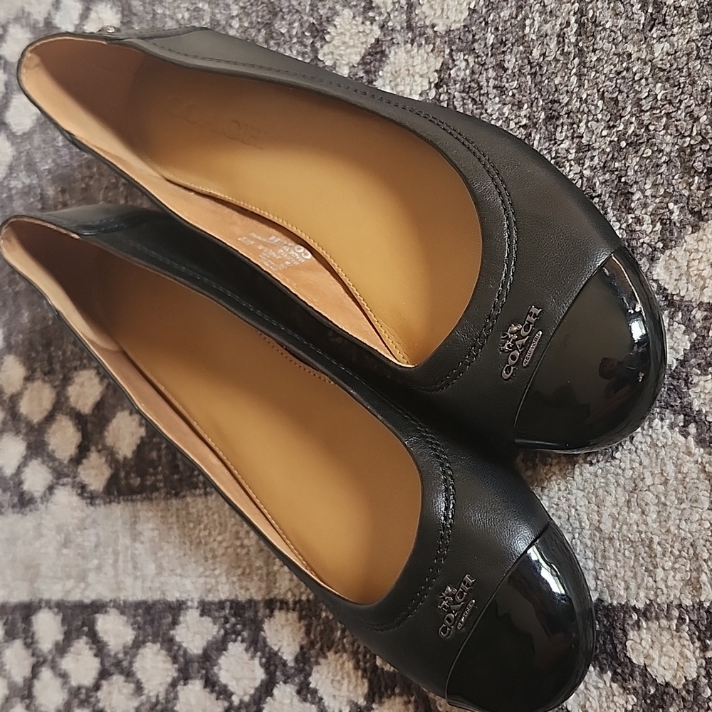 Coach Chelsea Black Ballet Flats Size 7